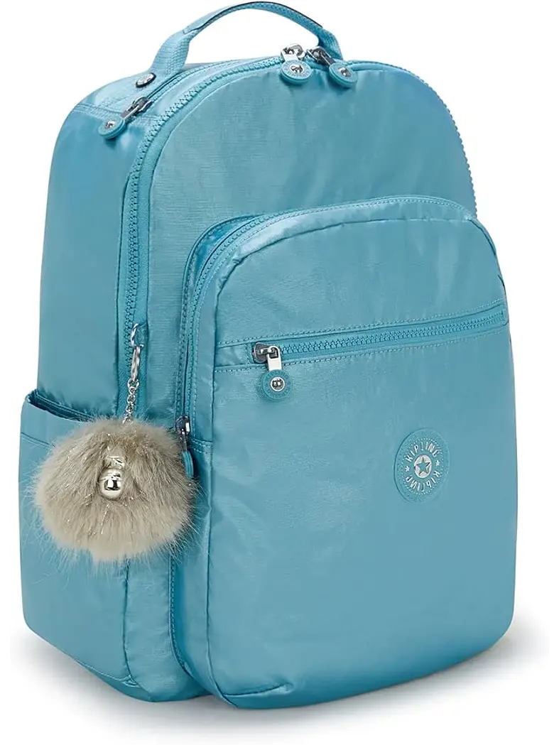 Kipling - Mochila Seoul L Aqua Tides Metallic 1
