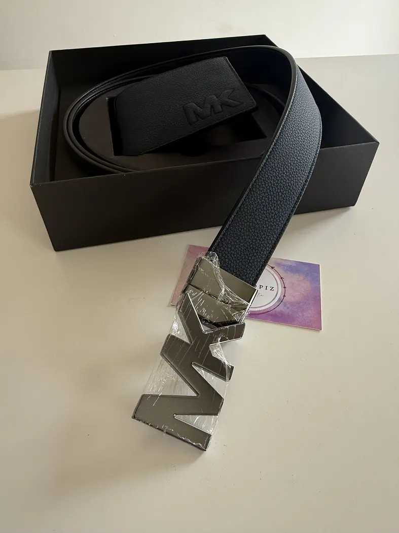 Michael Kors -  Set Billetera y cinturón reversible Navy 3
