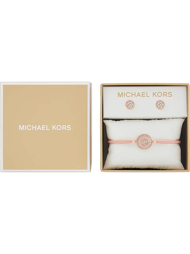 Michael Kors - Set pulsera rose gold y aros con brillantes 2