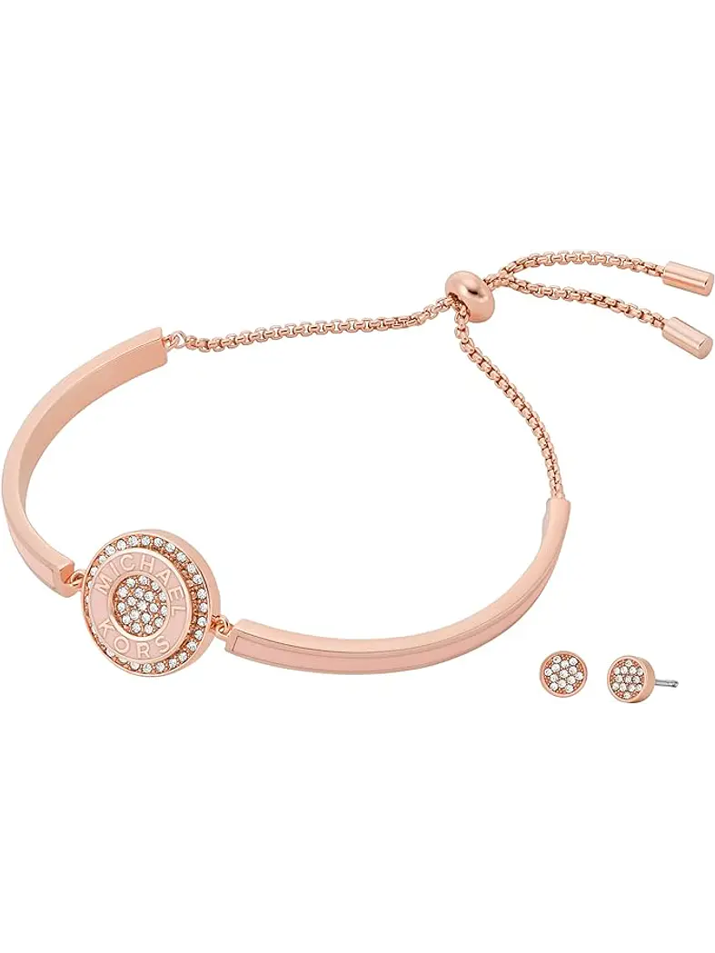 Michael Kors - Set pulsera rose gold y aros con brillantes 3