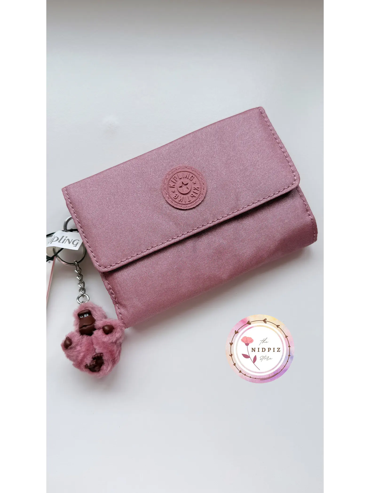 Kipling - Billetera Pixi Pink Metallic 1