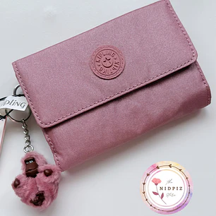Kipling - Billetera Pixi Pink Metallic