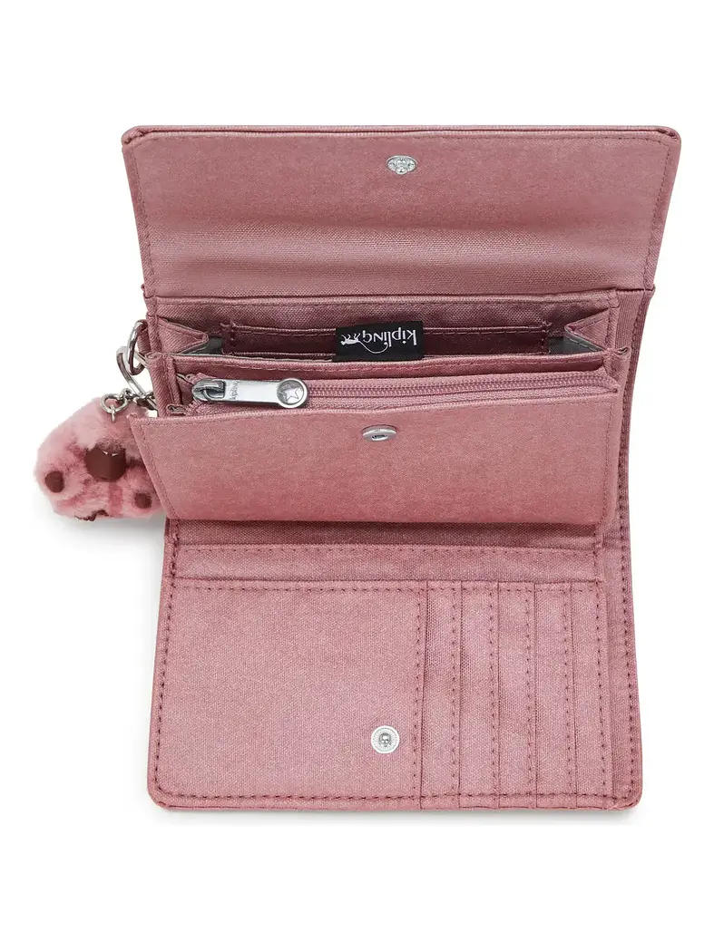 Kipling - Billetera Pixi Pink Metallic 2