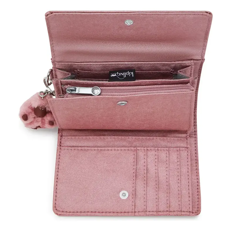 Kipling - Billetera Pixi Pink Metallic 2