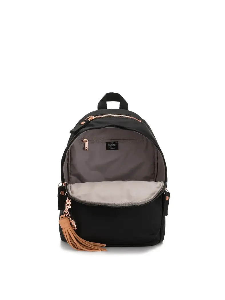 Kipling - Mochila Delia Black Satin 5
