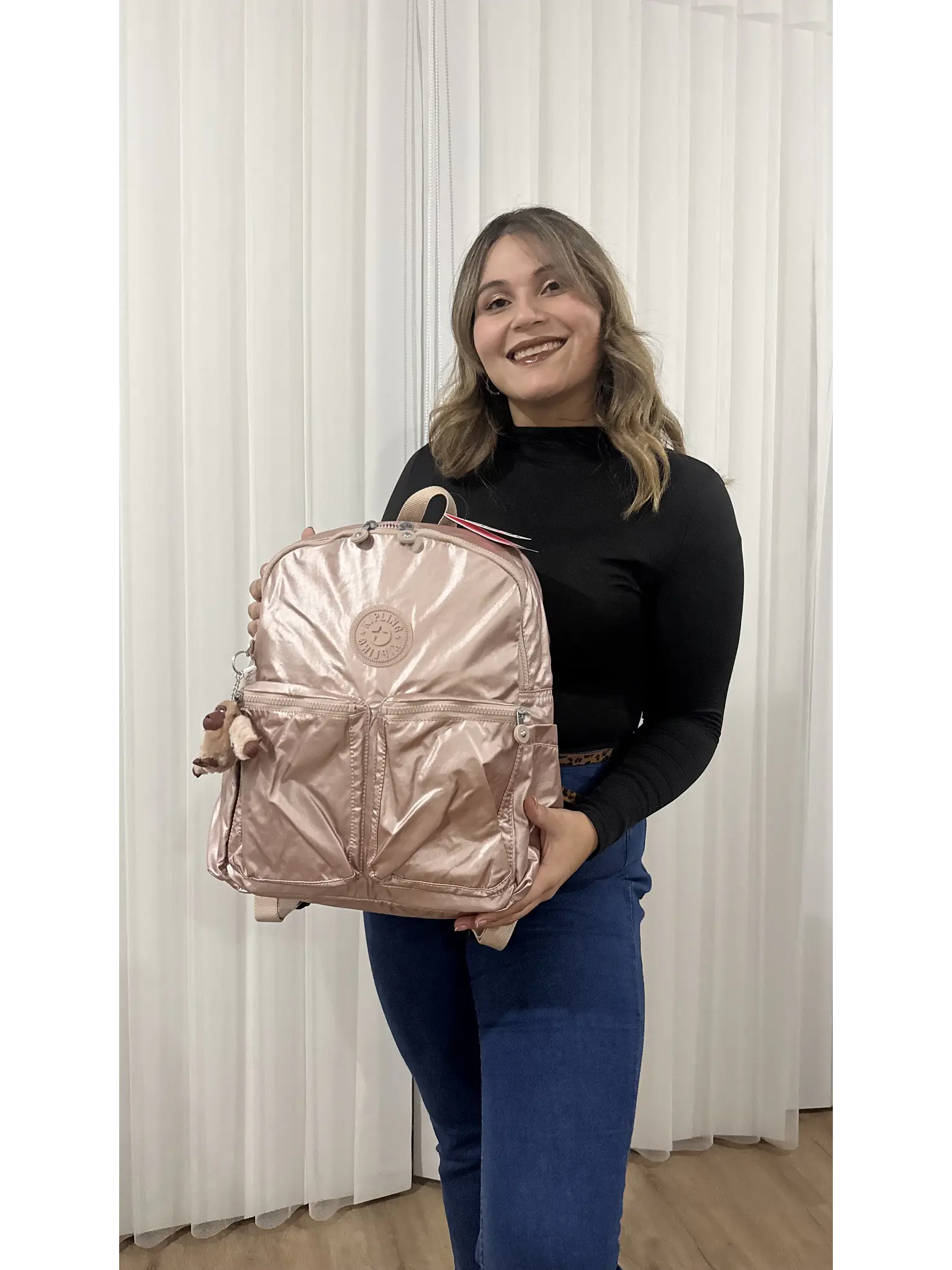 Kipling - Mochila Charnell Kipling Rose Gold 1