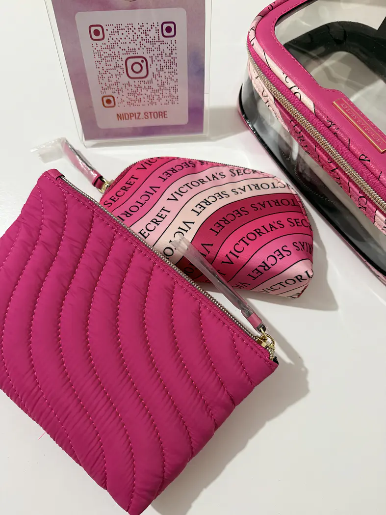 Victoria's Secret - Set 3 Cosmetiqueros Pink 4