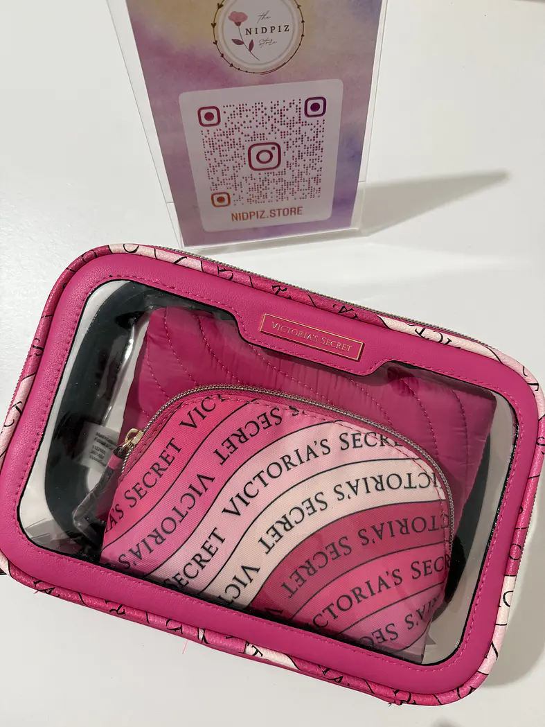 Victoria's Secret - Set 3 Cosmetiqueros Pink 5