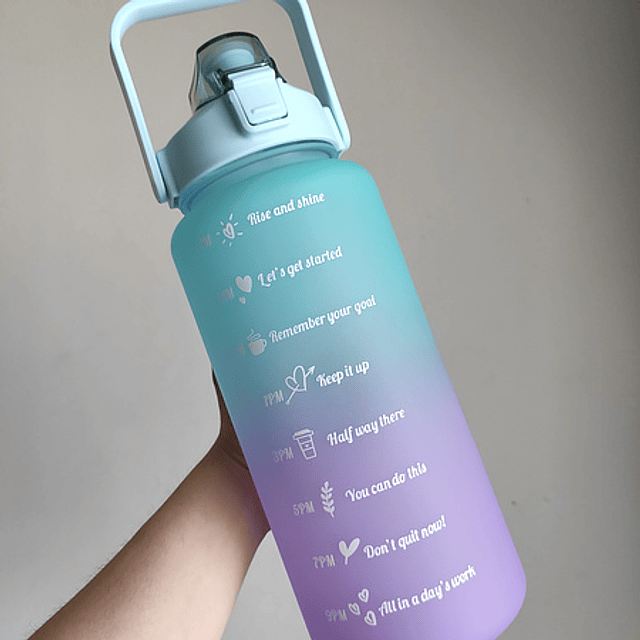 Botella motivacional de 2 litros