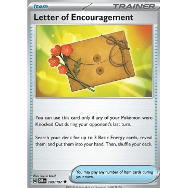 Letter of Encouragement– 189/197 –Uncommon– Inglés