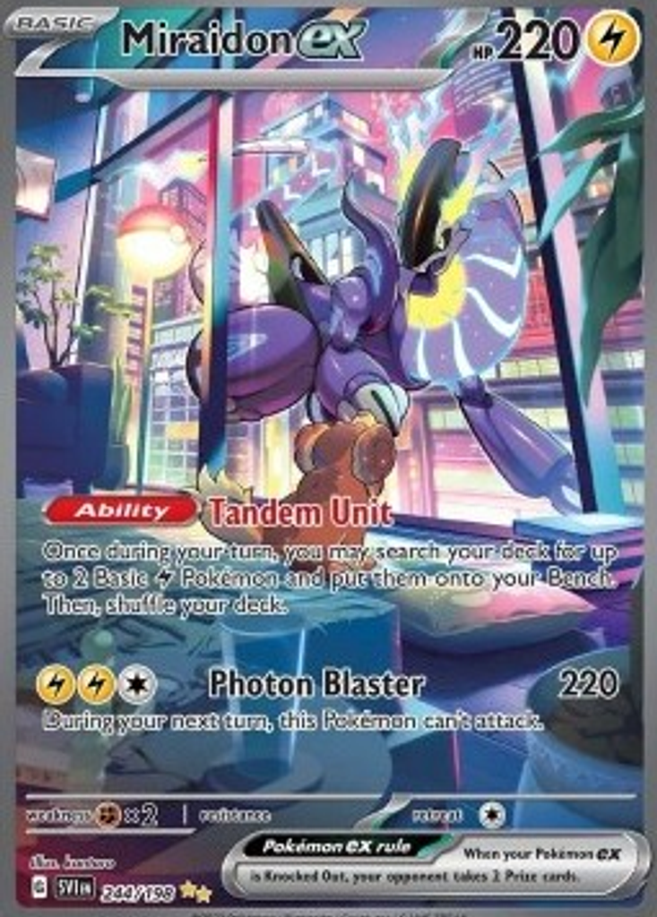 Miraidon Ex – 244/198 – Special illustration Rare – Inglés