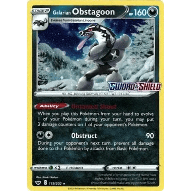 Galarian Obstagoon- 119/202- Promo– Español