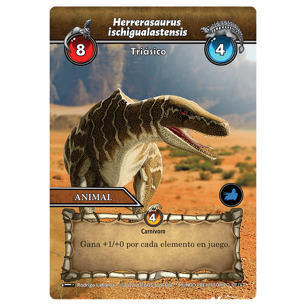 Herrerasaurus ischigualastensis 07/43 | Mundo Prehistórico SELVA TCG