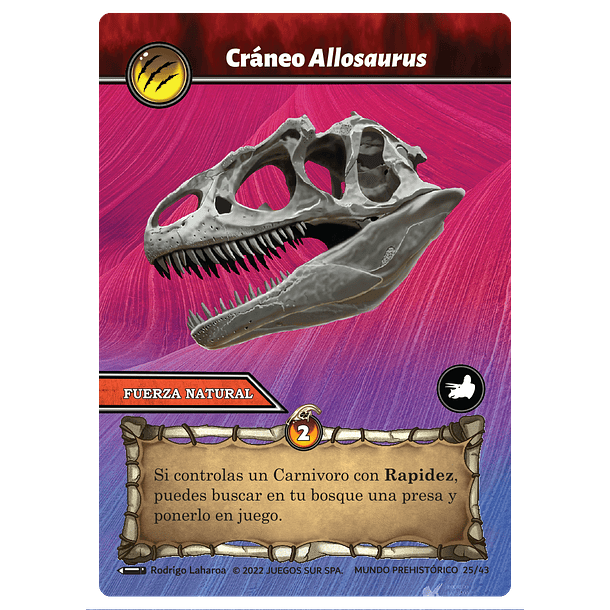 Cráneo Allosaurus 25/43 | Mundo Prehistórico SELVA TCG