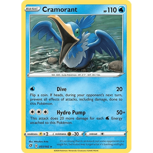 Cramorant 051/192- Rare- Inglés