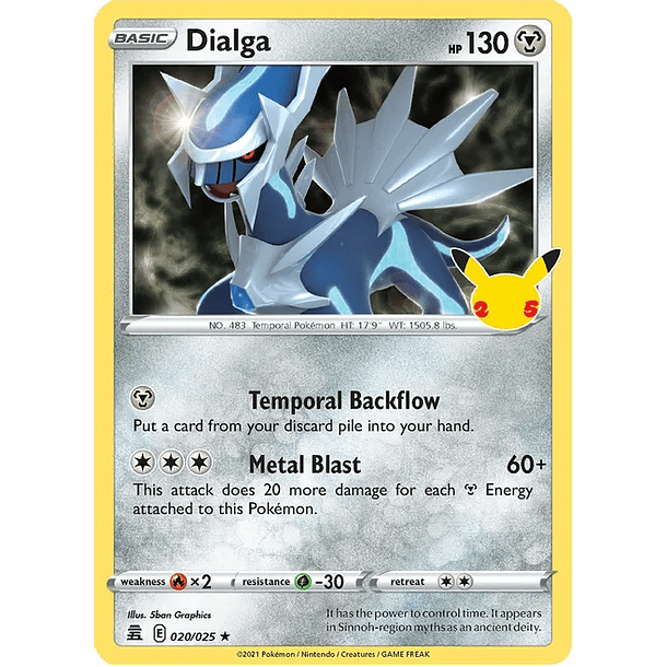 Dialga - 020/025 - Holo Rare –Inglés