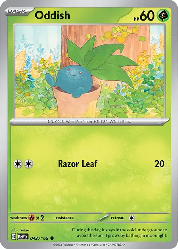 Oddish- 043/165- Common–Inglés