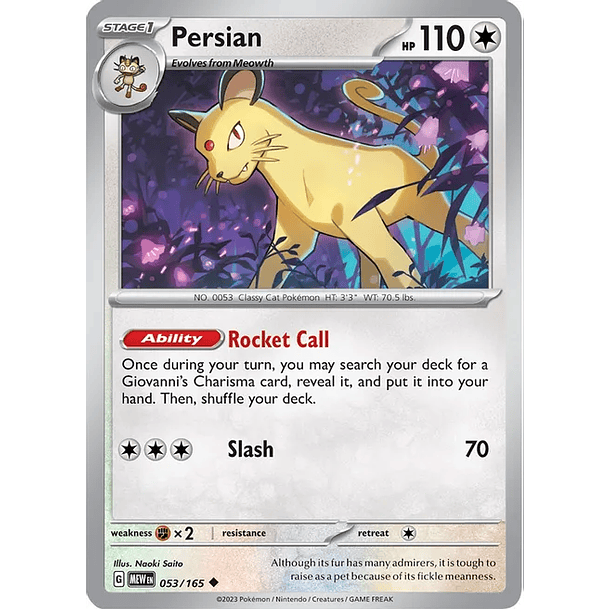 Persian 053/165- Uncommon- Inglés