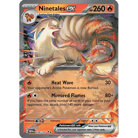 Ninetales Ex – 038/165 – Double Rare – Inglés