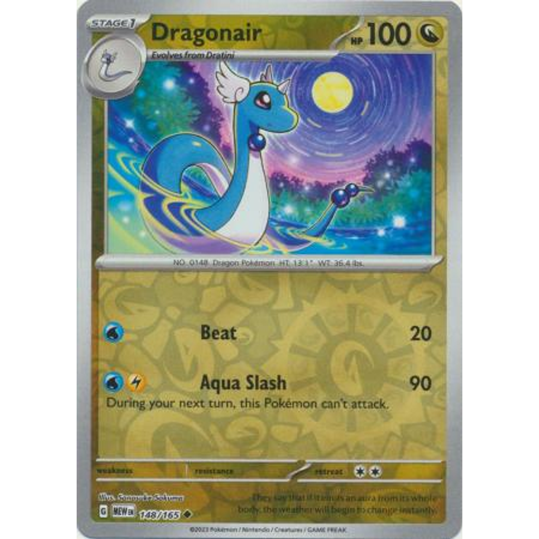 Dragonair 148/165- Uncommon Foil–Inglés