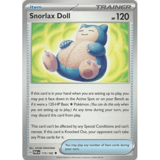 Snorlax Doll- Uncommon– Inglés