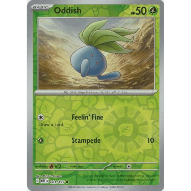 Oddish – 001/197 – Common Foil– Inglés