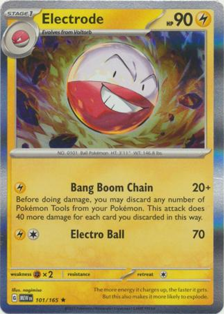 Electrode 101/165- Holo Rare–Inglés