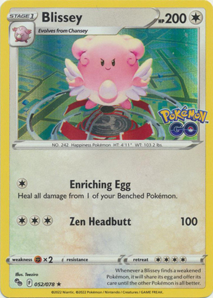 Blissey - 052/078 - Holo Rare Inglés