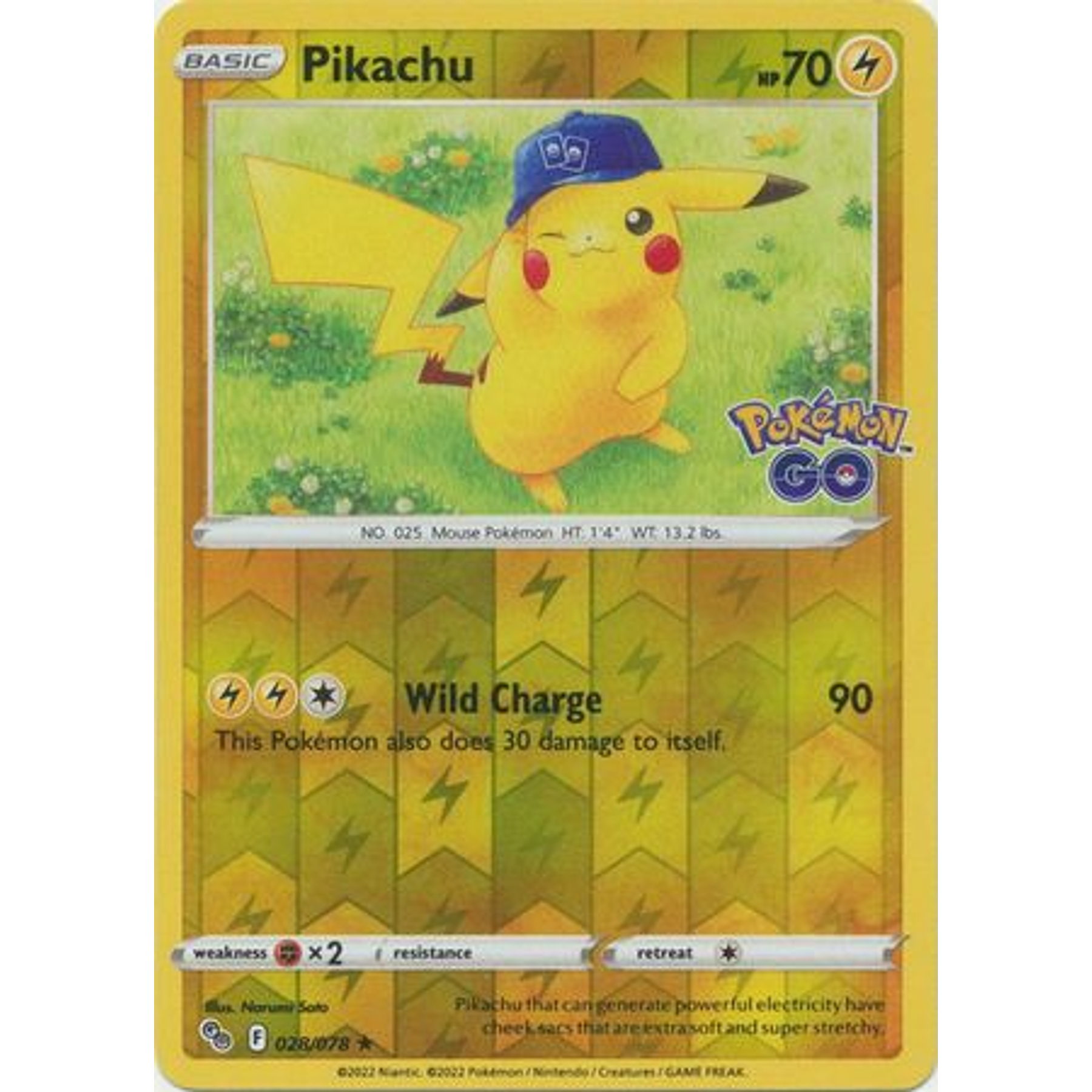 Pikachu - 028/078 -Rare Foil Inglés