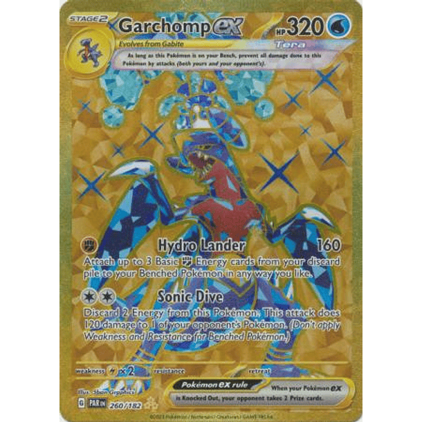 Garchomp ex - 260/182 - Gold Secret- Inglés