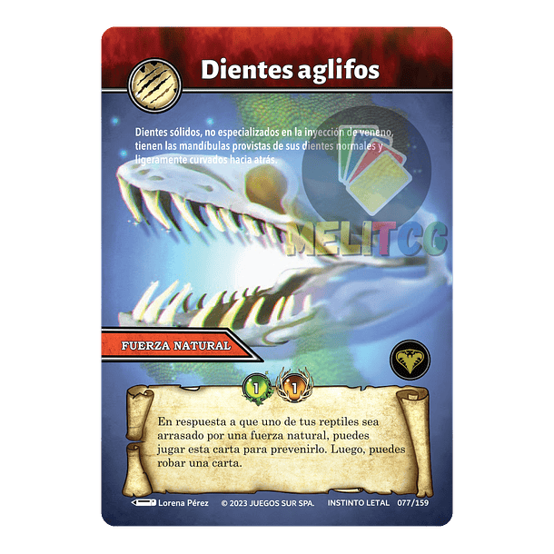 Dientes Aglifos- 077/159 | Edición Instinto Letal SELVA TCG