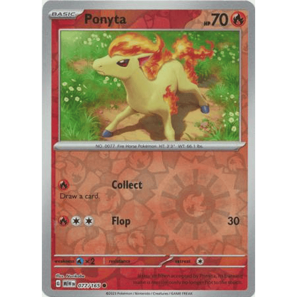 Ponyta - 077/165 - Common Foil–Inglés