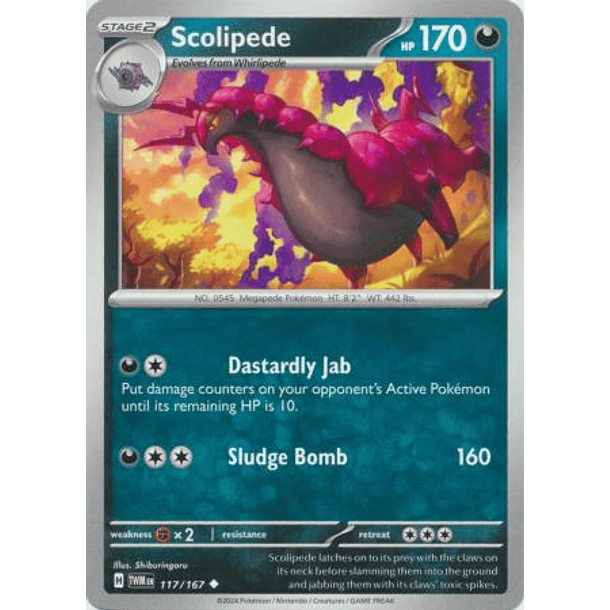 Scolipede - 117/167 - Uncommon Inglés