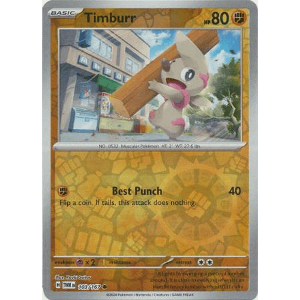 Timburr - 103/167 - Common Foil Inglés