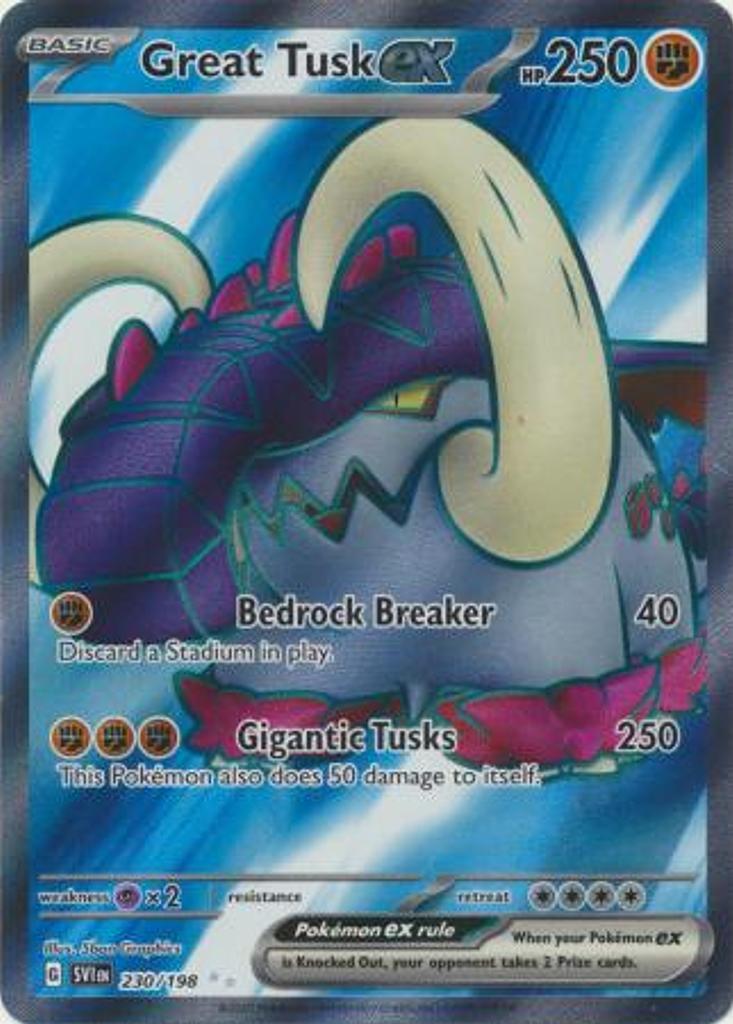 Great Tusk ex - 230/198 - Full Art Secret Rare Inglés