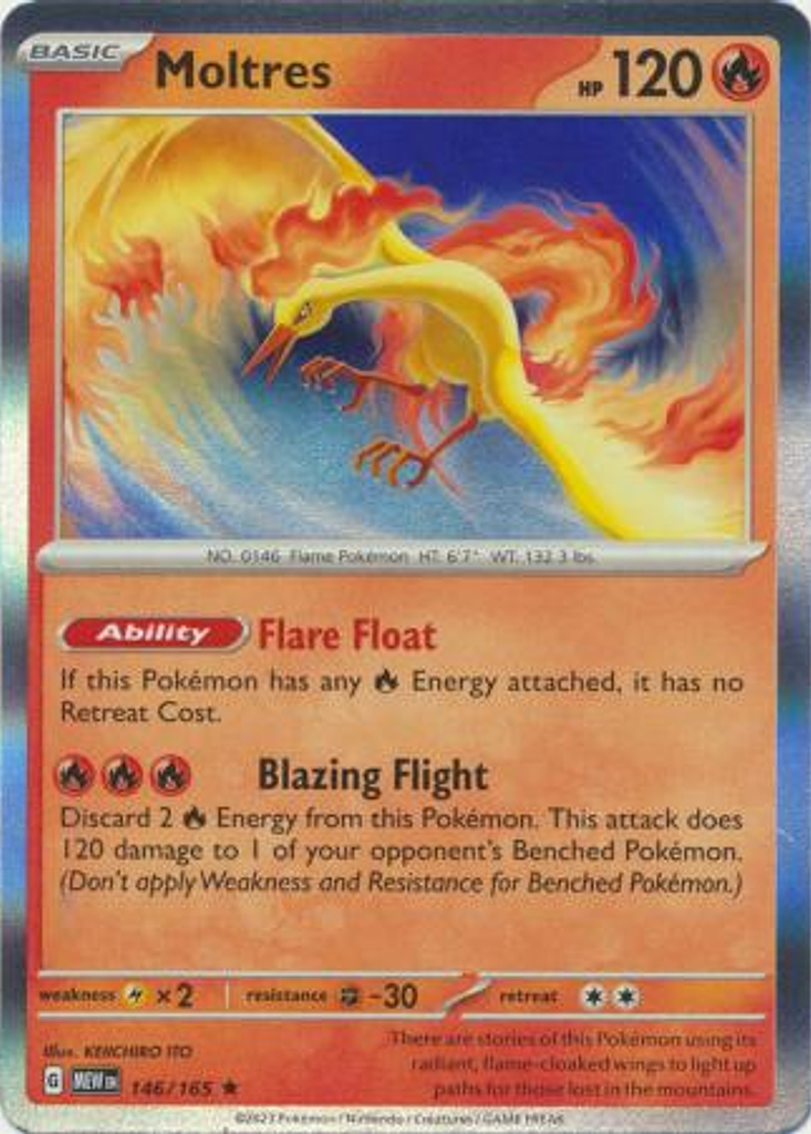 Moltres - 146/165 - Holo Rare–Inglés