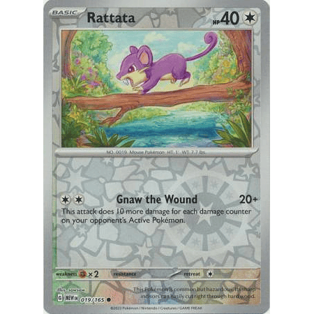 Rattata - 019/165 - Common Foil–Inglés