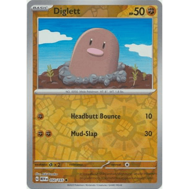 Diglett - 050/165 - Common Foil–Inglés