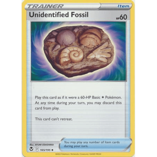 Unidentified Fossil - 165/195 - Uncommon Inglés