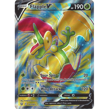 Flapple V - 143/163 - Full Art Ultra Rare- Inglés