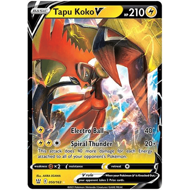 Tapu Koko V - 050/163 - Ultra Rare- Inglés