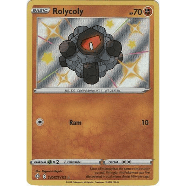 Rolycoly - SV67/SV122 - Shiny Rare- Inglés