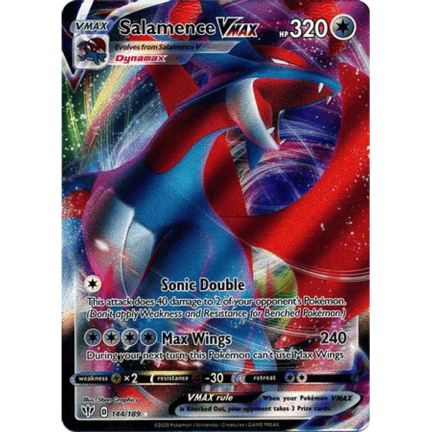 Salamence VMAX - 144/189 - Ultra Rare Español