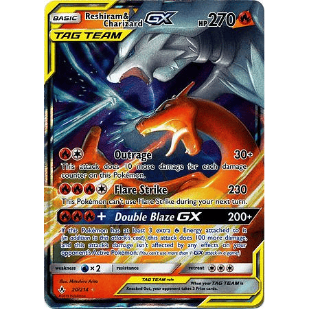 Reshiram & Charizard GX - 20/214 - Ultra Rare–Inglés