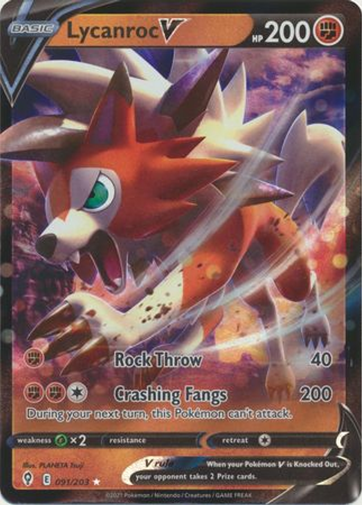 Lycanroc V - 091/203 - Ultra Rare– Inglés