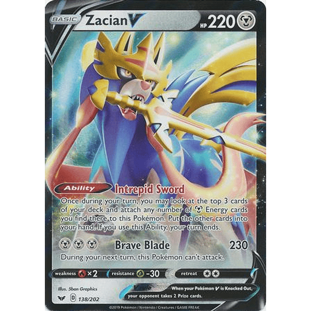 Zacian V - 138/202 - Ultra Rare– Inglés