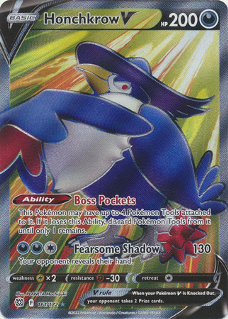 Honchkrow V - 161/172 - Full Art Ultra Rare- Inglés