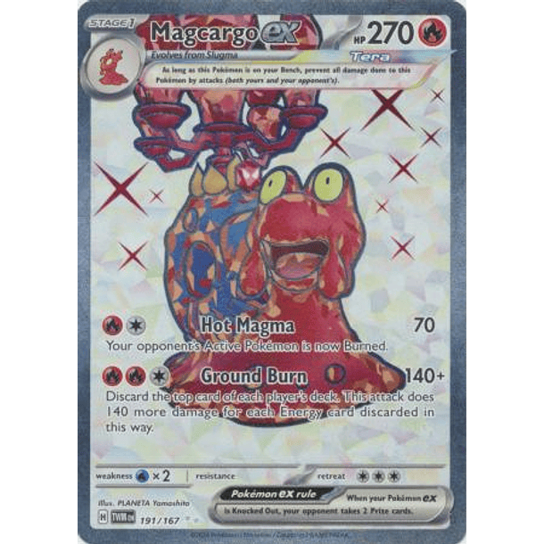 Magcargo ex - 191/167 - Full Art Secret Rare Inglés