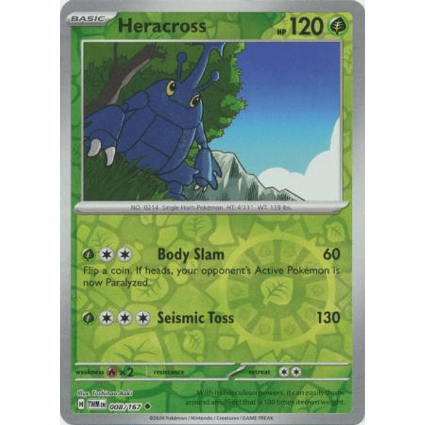 Heracross - 008/167 - Uncommon Foil Inglés