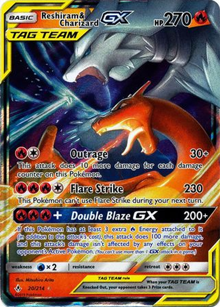 Reshiram & Charizard GX - 20/214 - Ultra Rare–Español